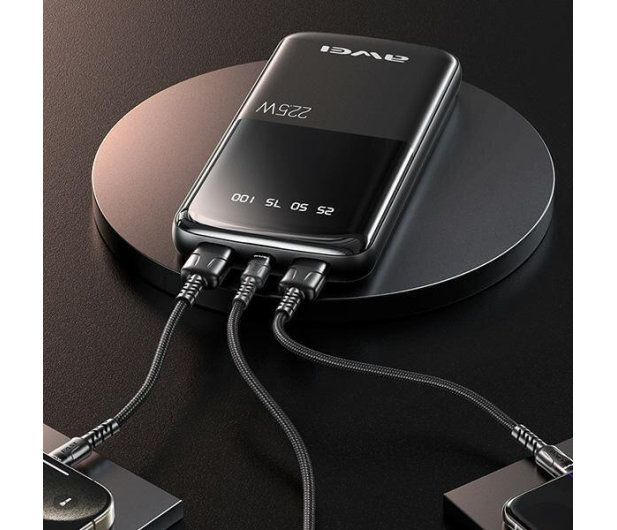 AWEI P10K 10000 mAh 22.5W czarny - 1471731 - zdjęcie 3